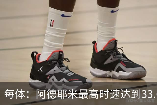 每体：阿德耶米最高时速达到33.6公里，全场冲刺多达39次